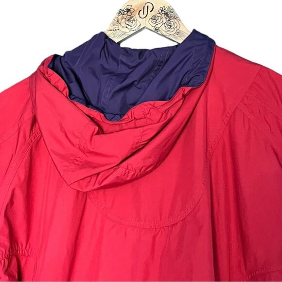 Title Nine tomato red rain jacket hood water resistant Large - Picture 4 of 11